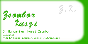 zsombor kuszi business card